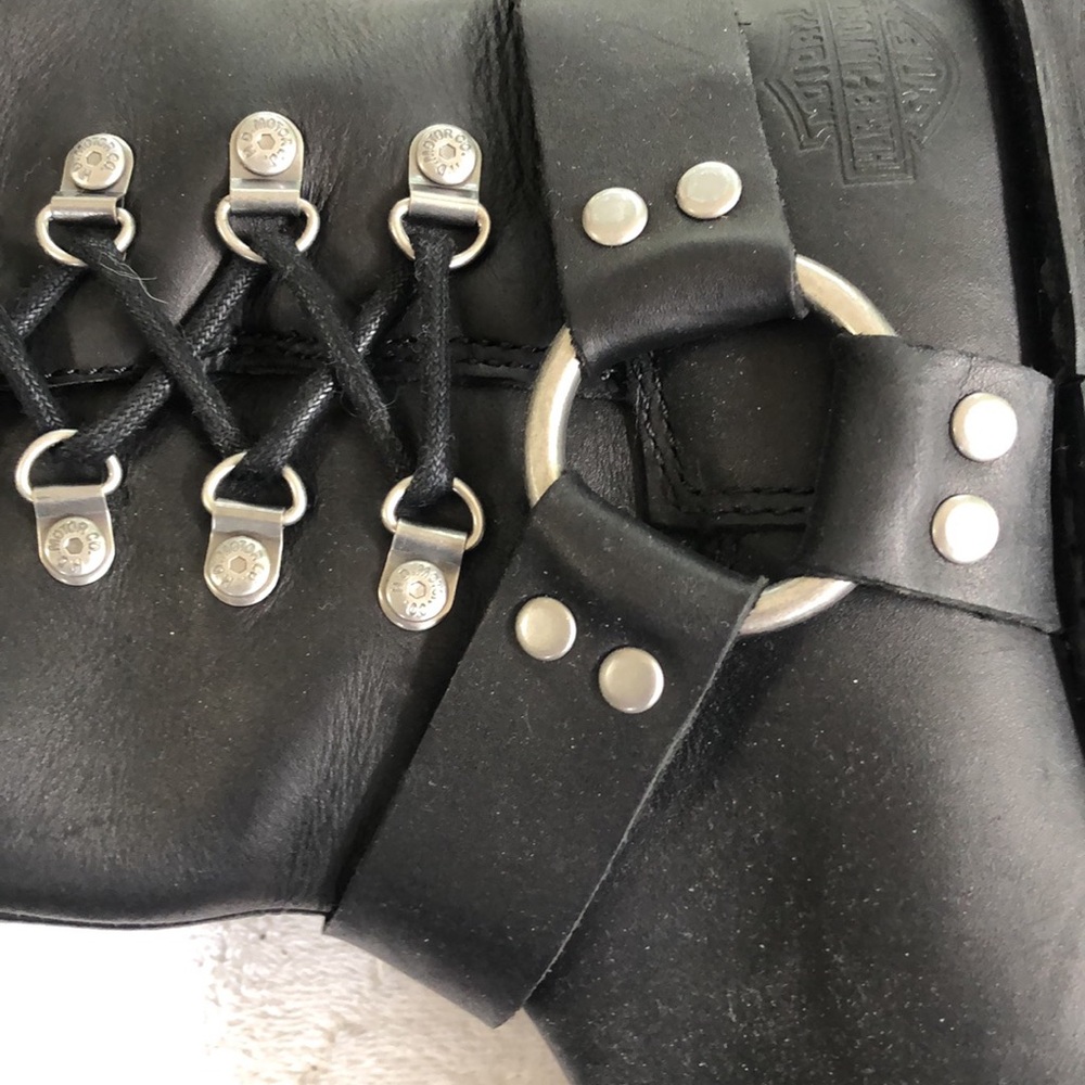 Harley-Davidson Black Lace Up Boots - Picture 7 of 15
